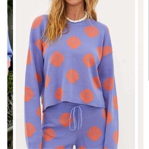 Beach Riot knit shorts set in Siren Seashell pattern